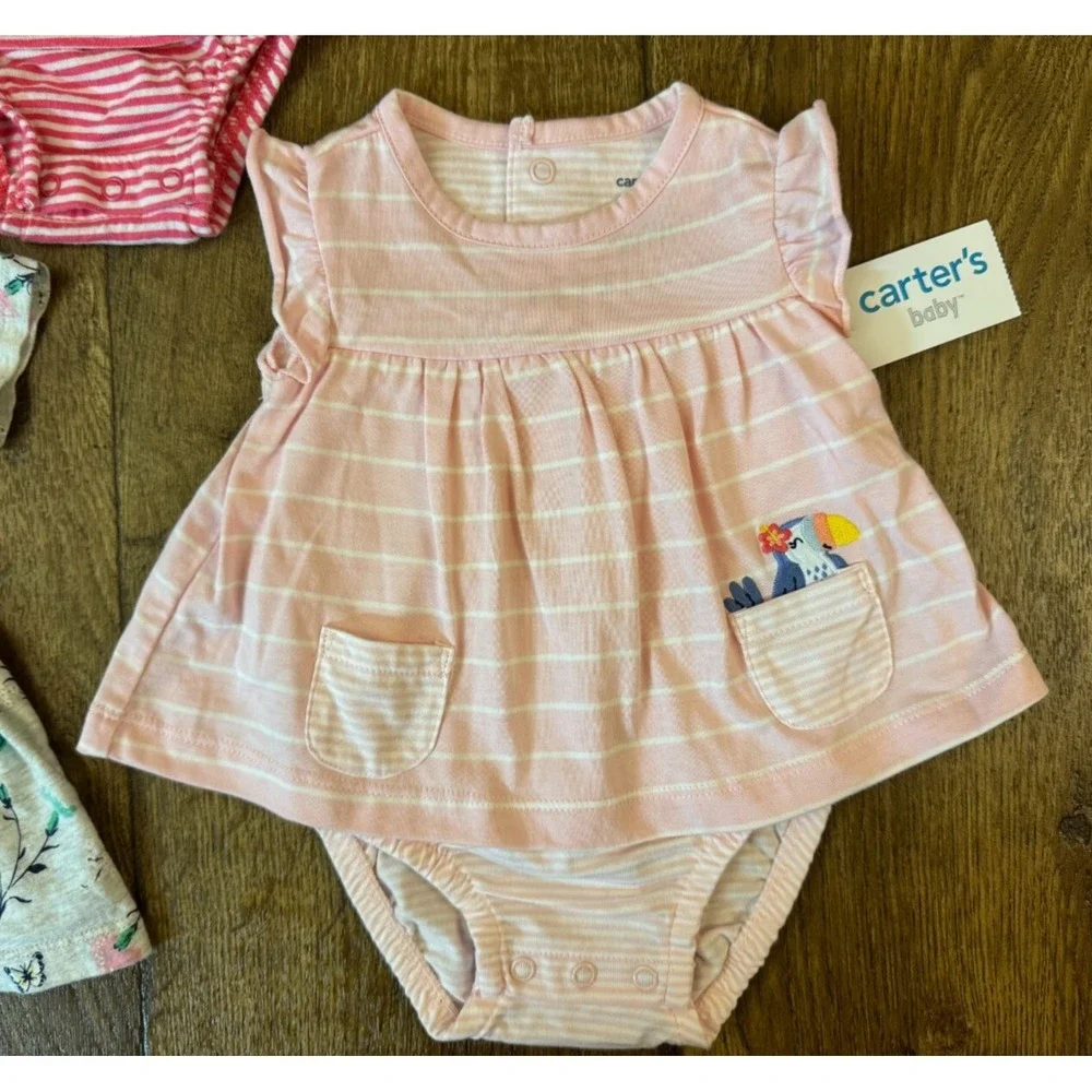 Baby Girl Clothes Lot 3 Months Dresses Rompers Summer Outfits‎ Bundle Cat Bird